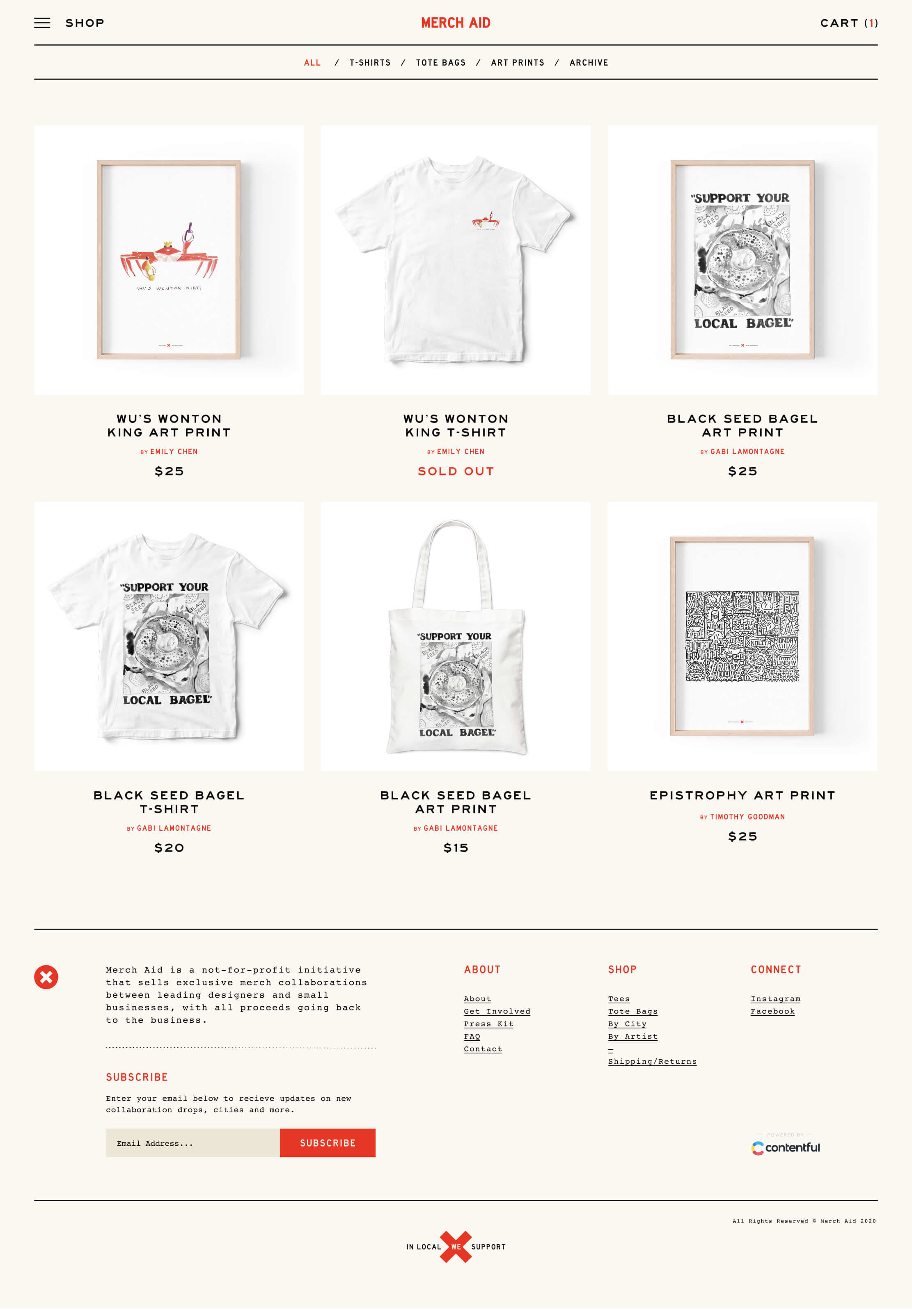 Merchaid Merch list